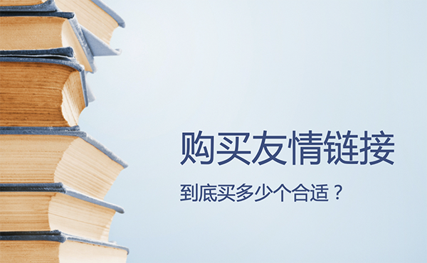 一個網(wǎng)站購買友情鏈接多少個合適？