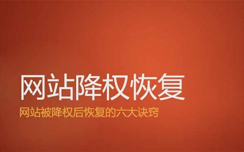 網(wǎng)站降權(quán)恢復(fù)文章頭圖