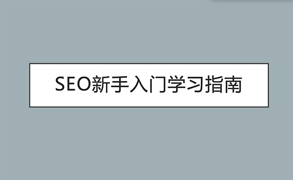 SEO新手入門學(xué)習(xí)指南「專家建議」